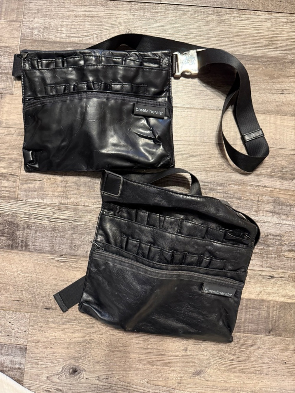 bareMinerals Black Faux-Leather Makeup Belt Bag with Adjustable Strap